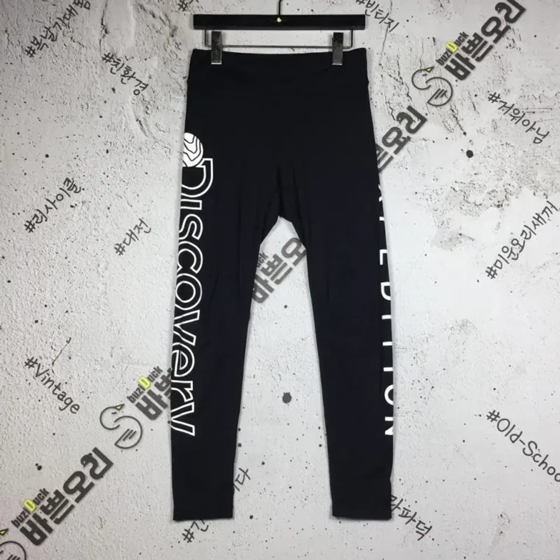 디스커버리 여성 블랙 빅로고 레깅스 블랙 S 4400104 상품이미지1