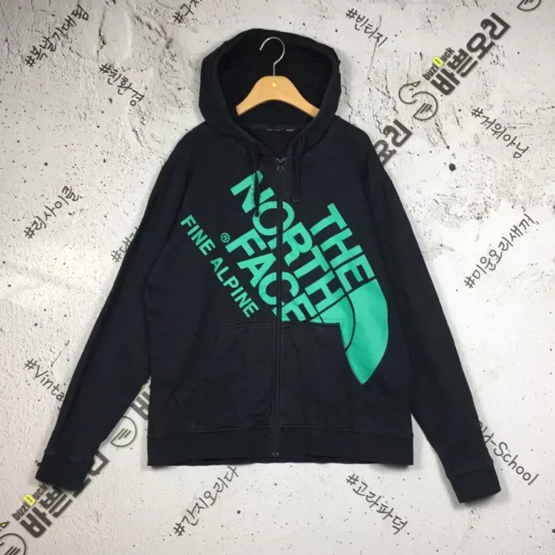 노스페이스 빅로고 빈티지 후드 집업 블랙 XL 2300261 상품이미지1