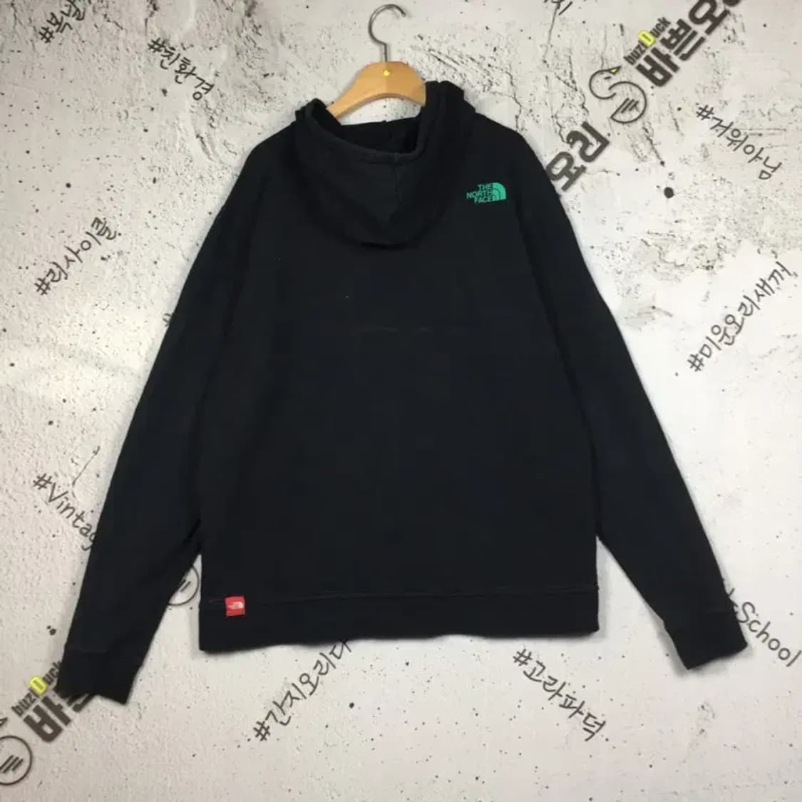 노스페이스 빅로고 빈티지 후드 집업 블랙 XL 2300261 상품이미지2