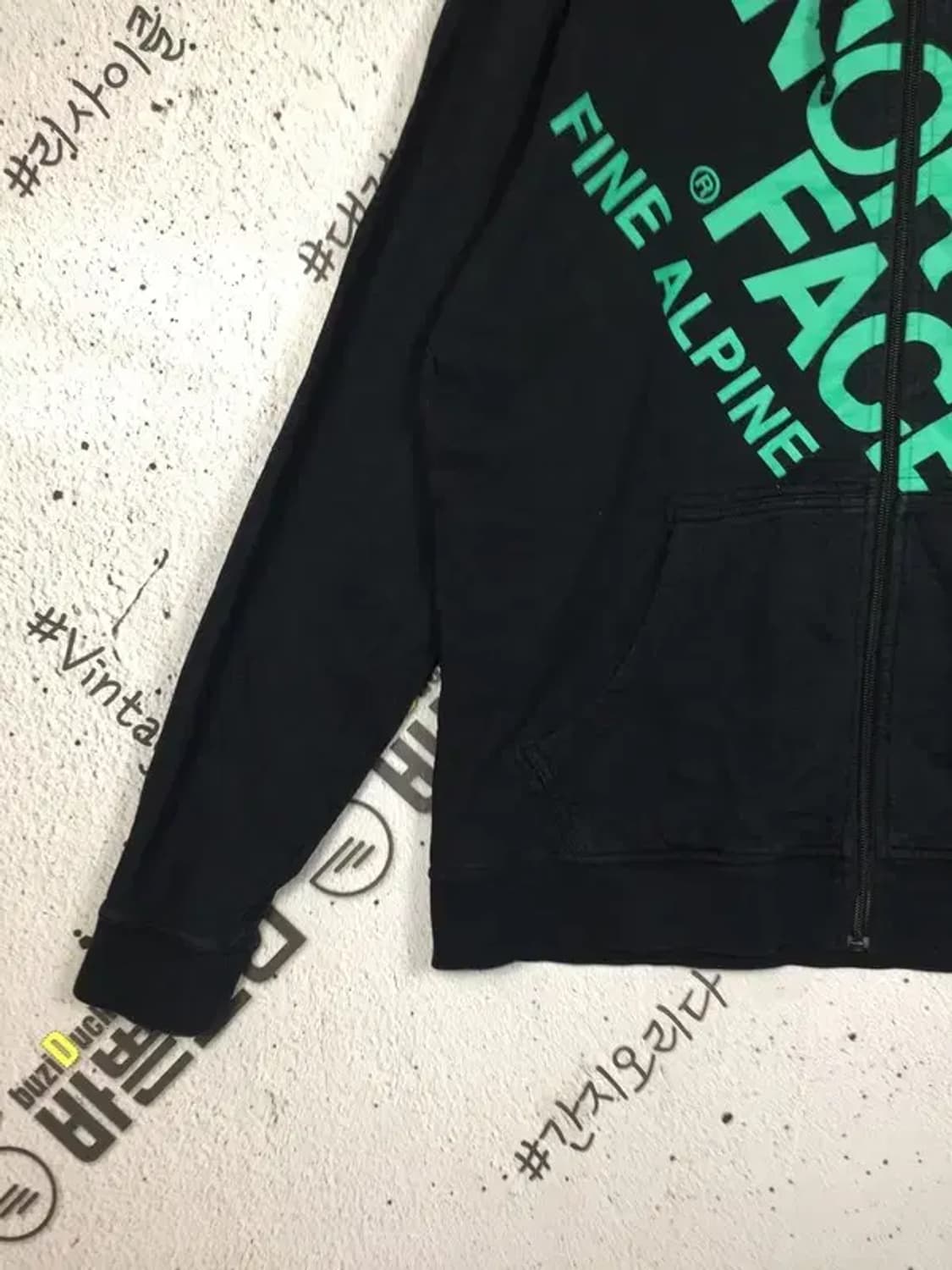 노스페이스 빅로고 빈티지 후드 집업 블랙 XL 2300261 상품이미지5