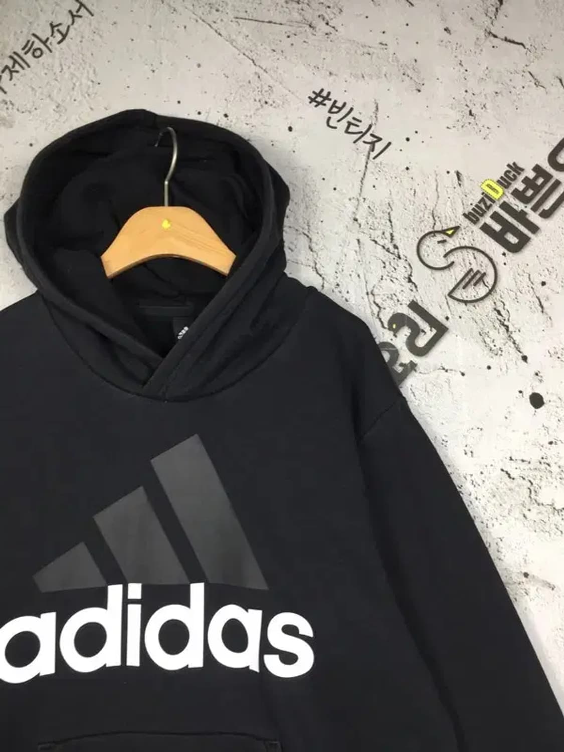 아디다스 ESS 빅로고 올드스쿨 후드티 블랙 XL 2300260 상품이미지4