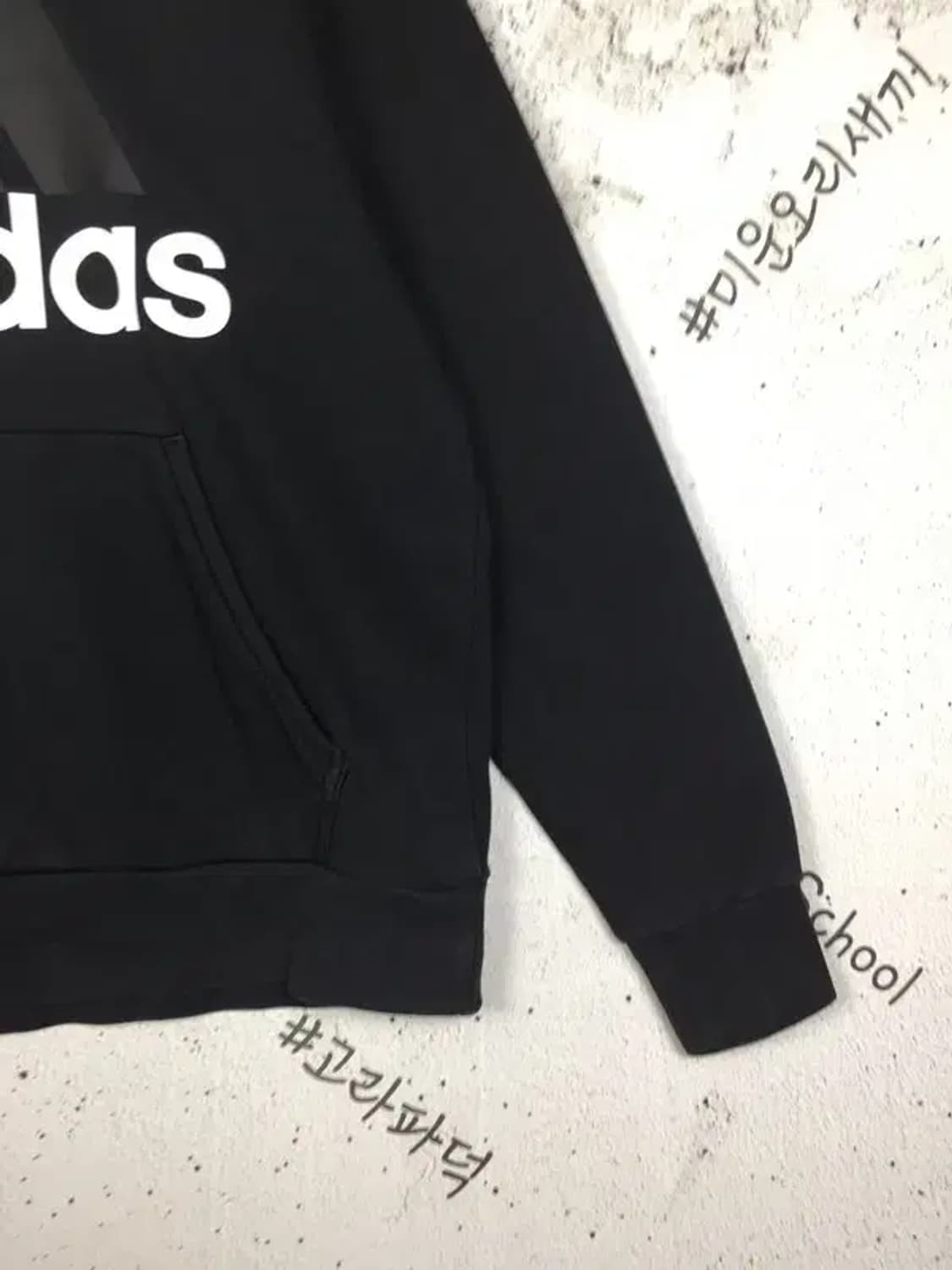 아디다스 ESS 빅로고 올드스쿨 후드티 블랙 XL 2300260 상품이미지6