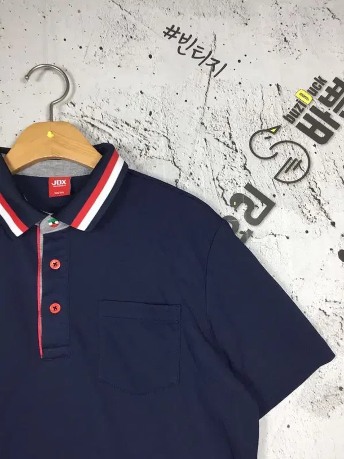 제이디엑스 여성 골프 기능성 카라 반팔 티 네이비 95 1000572 상품이미지5