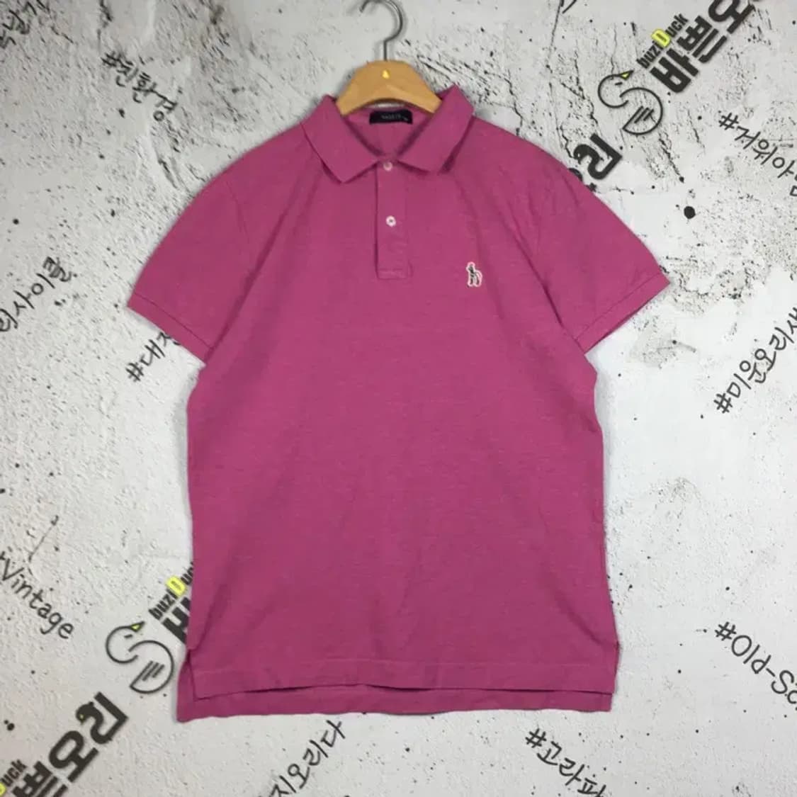 헤지스 반팔 카라티 핑크 105 1000574 상품이미지1