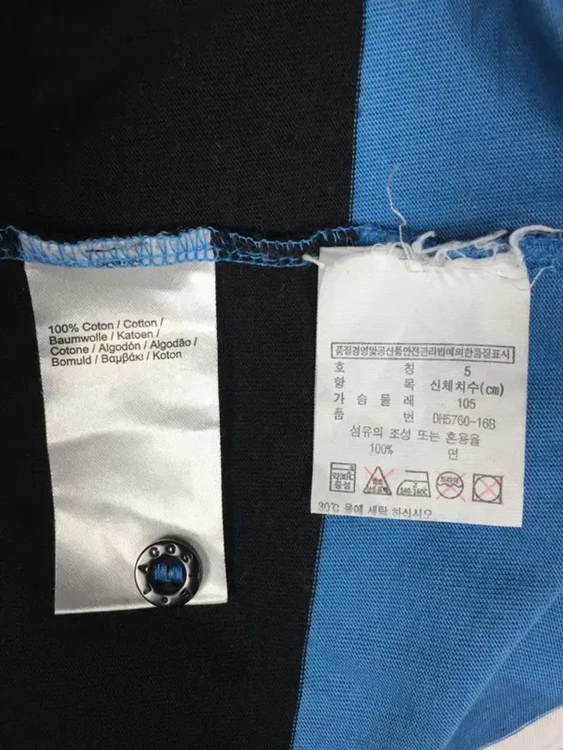 라코스테 반팔 카라 티셔츠 블루 스트라이프 105 1000575 상품이미지8