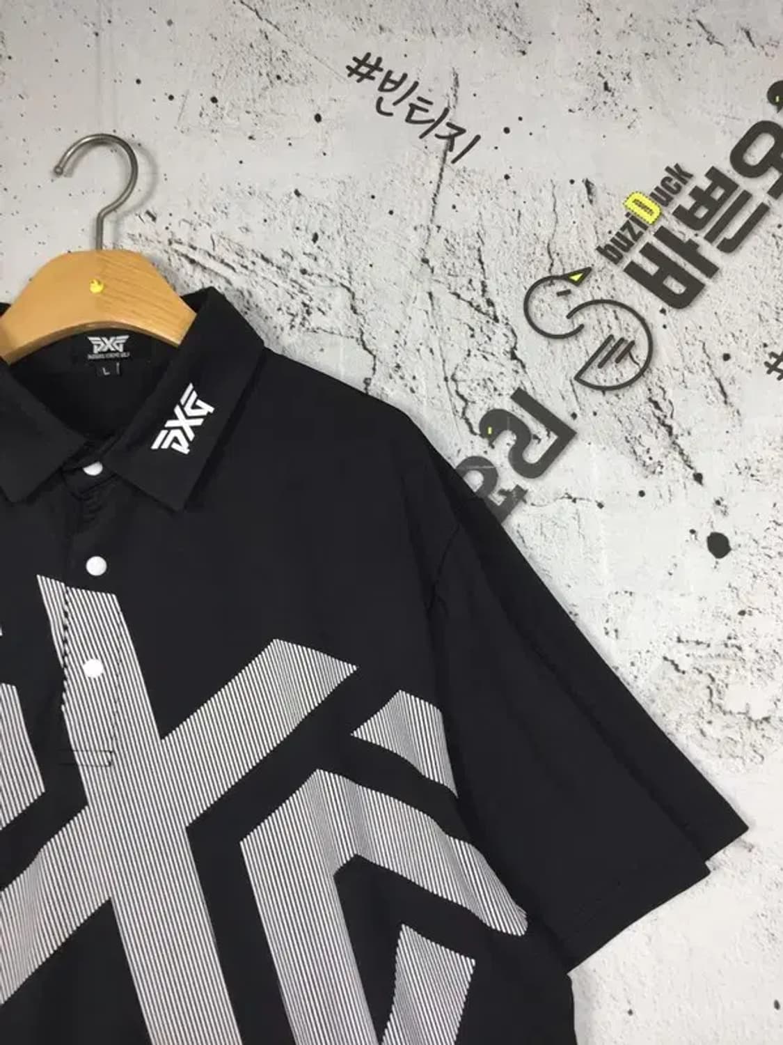 피엑스지 PXG 빅로고 기능성 골프 카라티 블랙 L 1000577 상품이미지4