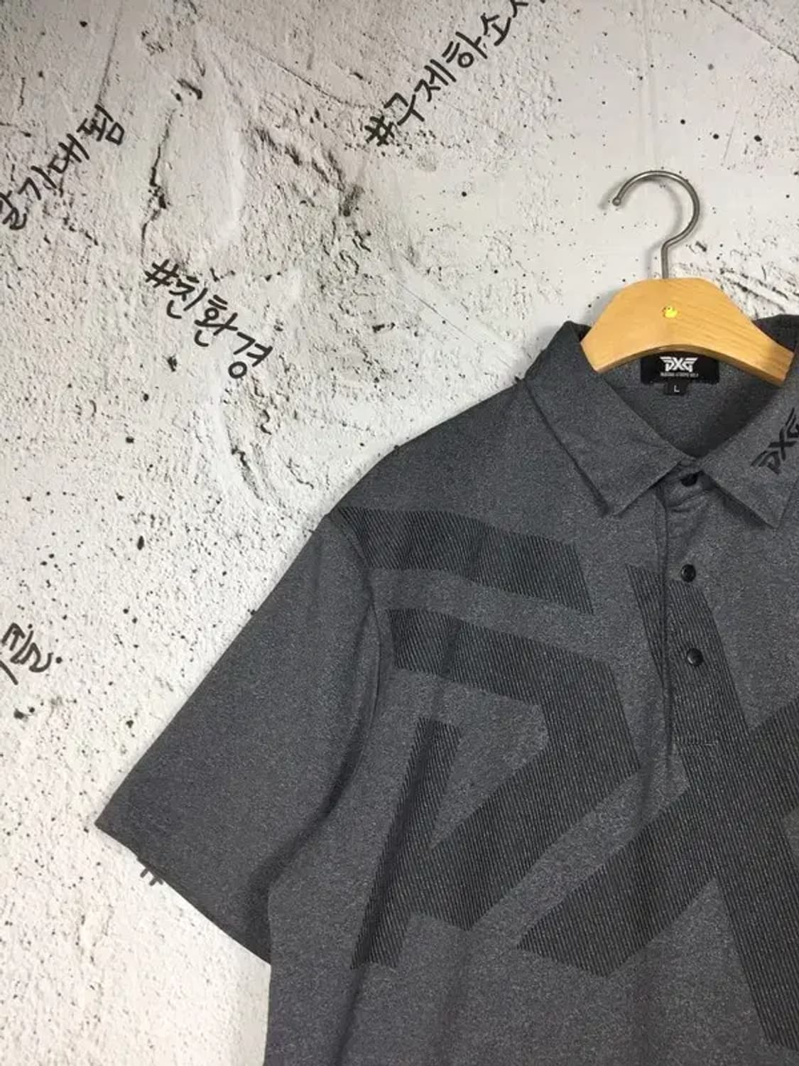 피엑스지 PXG  빅로고 기능성 골프 카라티 그레이 L 1000578 상품이미지5