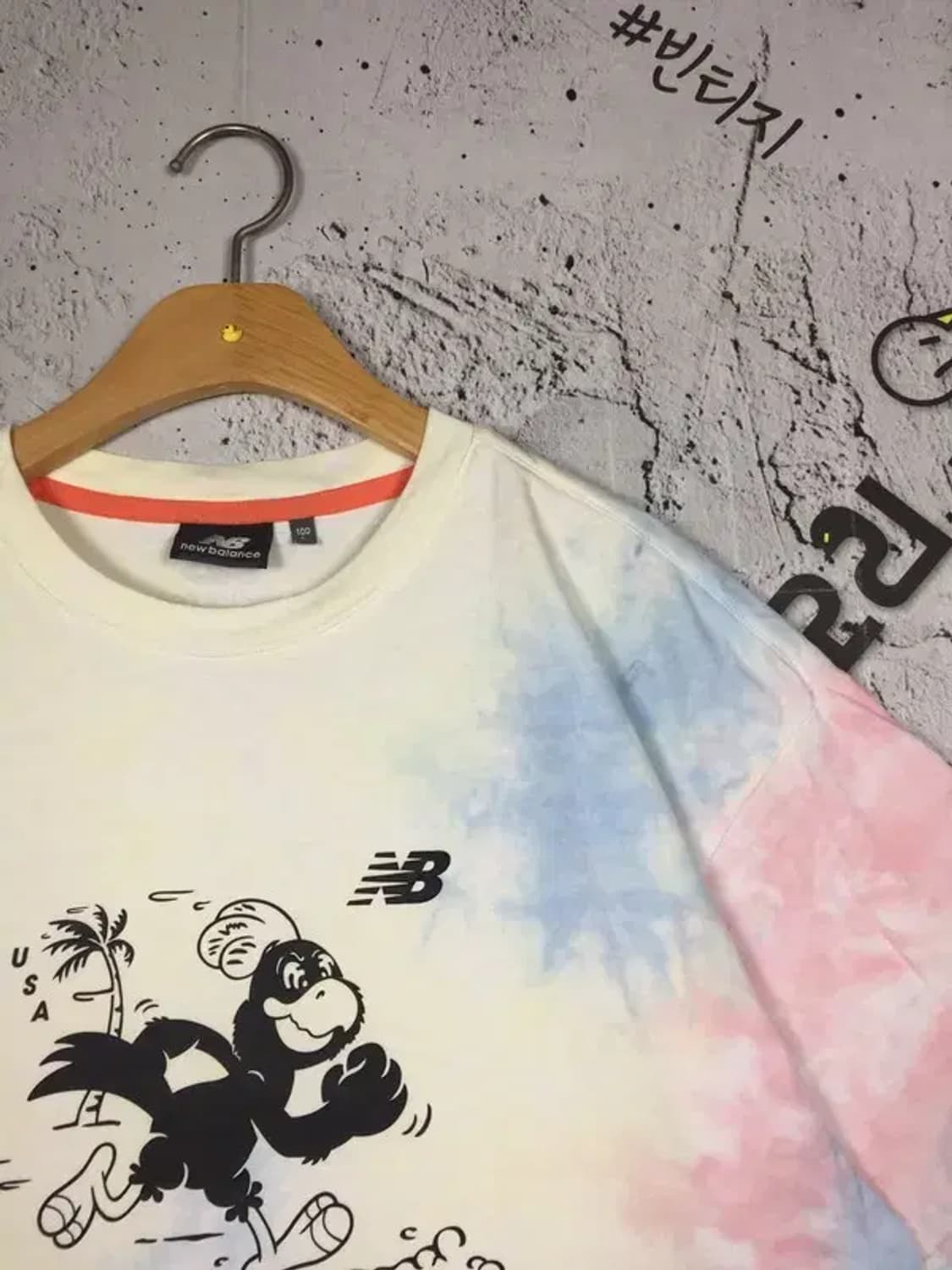 뉴발란스 헤리티지 캐릭터 타이다잉 반팔 티 L 1000595 상품이미지4