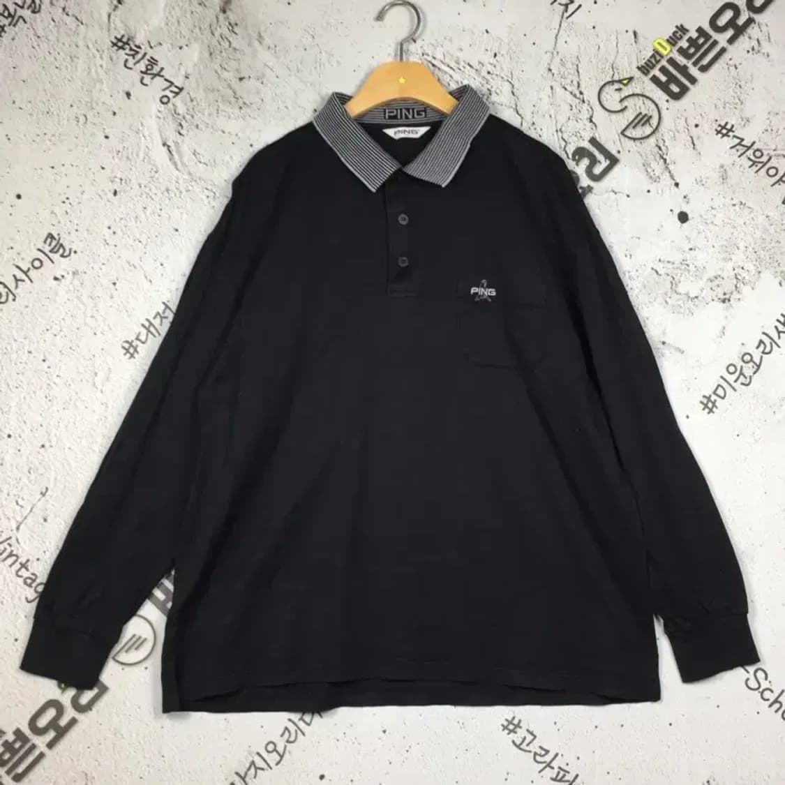 핑 PING 골프 긴팔 카라티 블랙 105 2100190 상품이미지1
