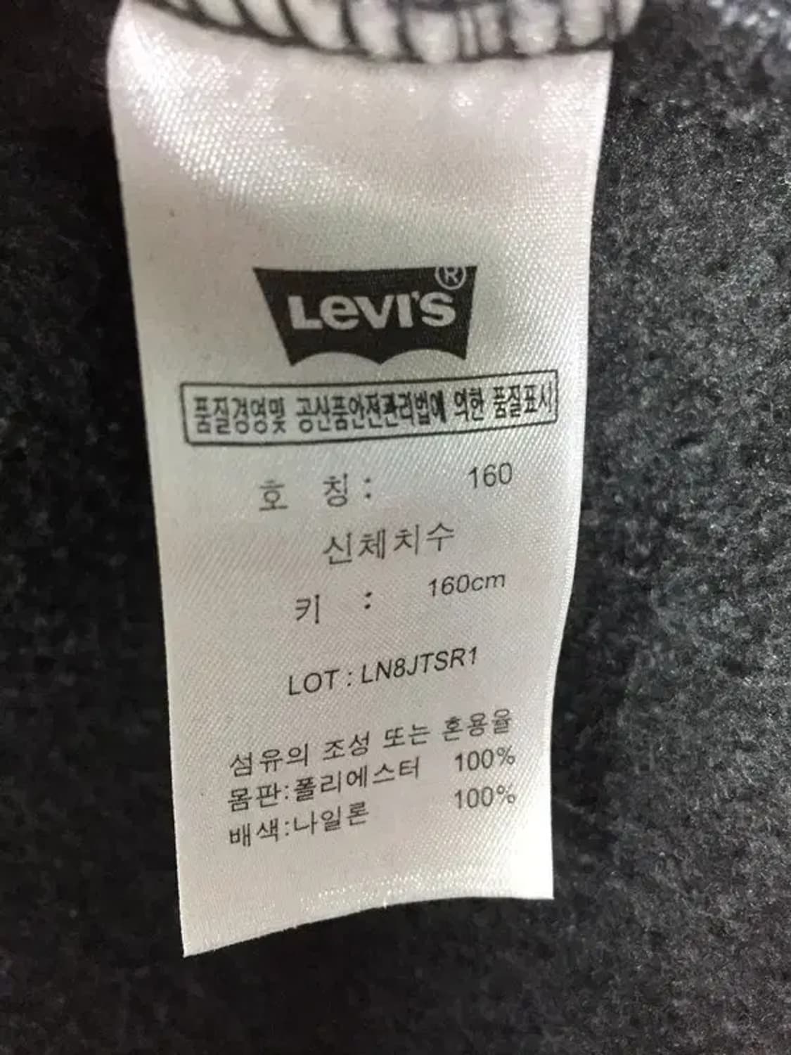 리바이스 LEVI'S 여성 포켓 맨투맨 그레이 160 2200281 상품이미지9