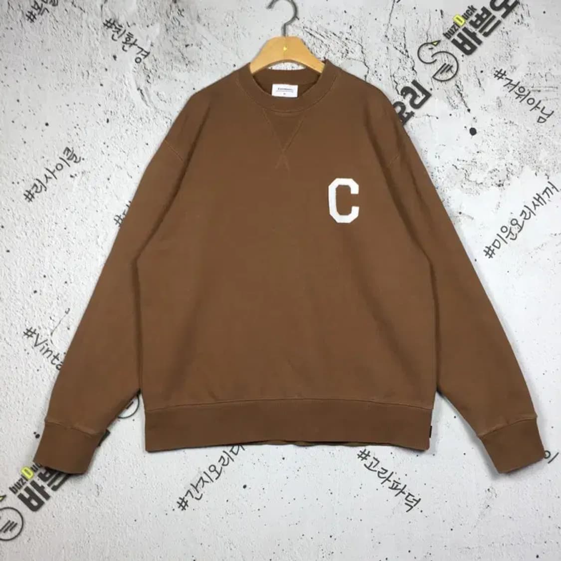 커버낫 크루넥 맨투맨 브라운 XL 2200282 상품이미지1