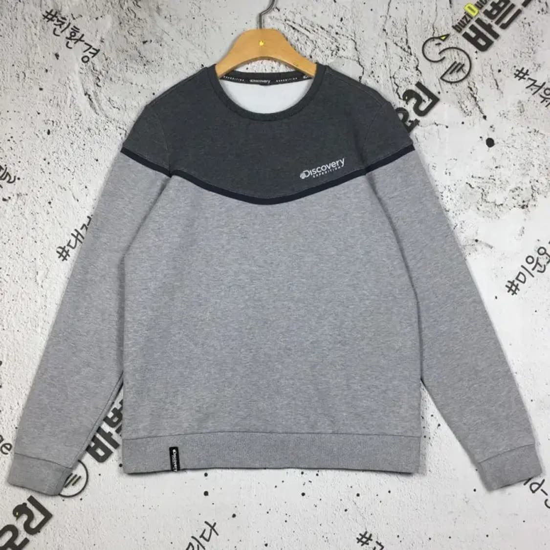 디스커버리 여성 기모 맨투맨 라이트 그레이 M 2200287 상품이미지1