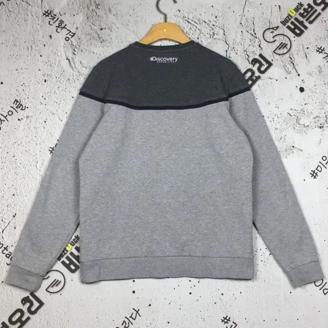 디스커버리 여성 기모 맨투맨 라이트 그레이 M 2200287 상품이미지2