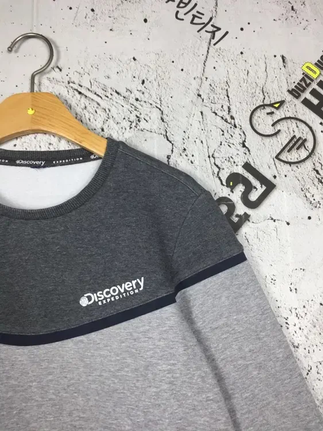 디스커버리 여성 기모 맨투맨 라이트 그레이 M 2200287 상품이미지4