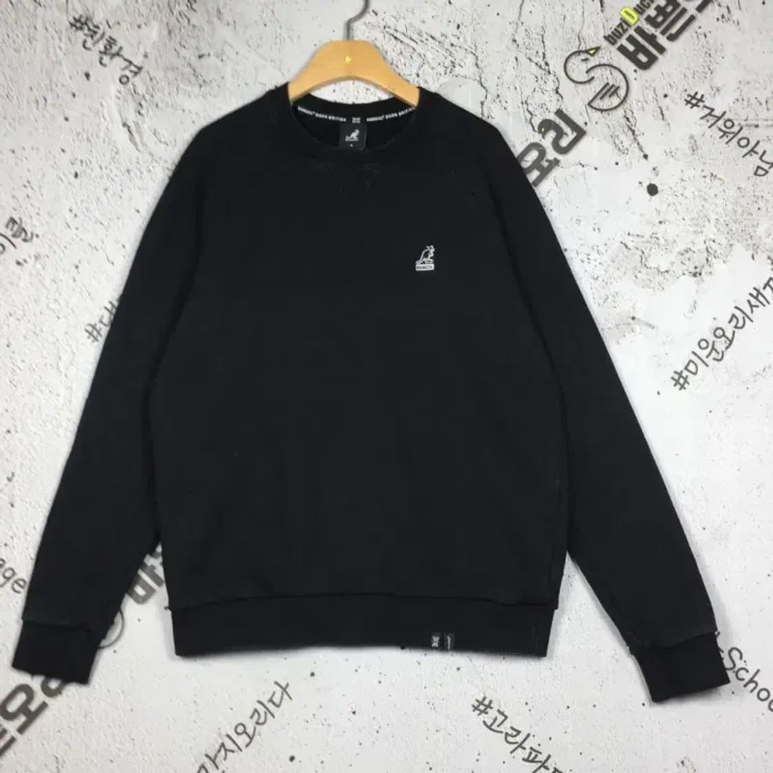 캉골 KANGOL 빈티지 스웨트 맨투맨 블랙 M 2200283 상품이미지1