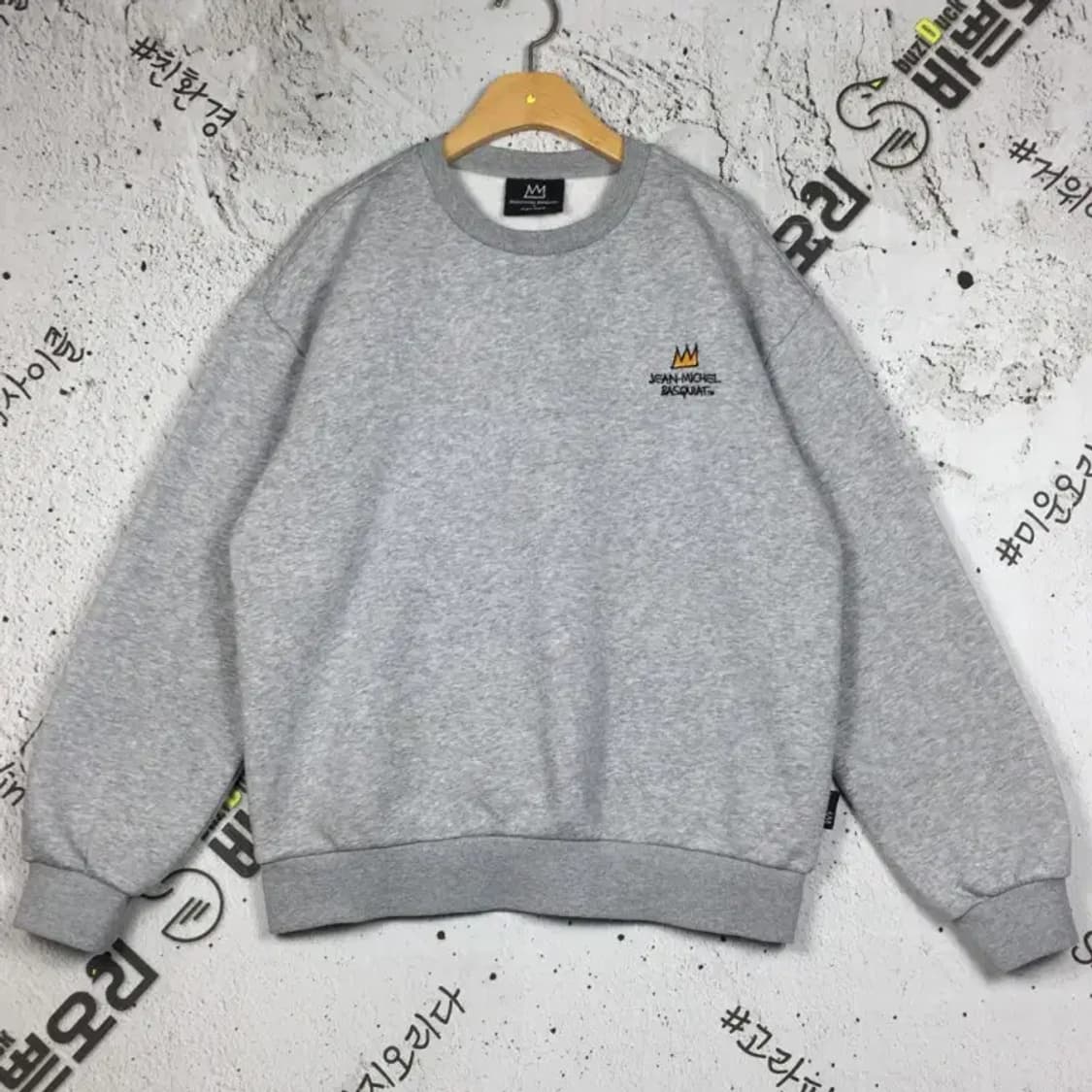 장미셀바스키아 x 프랭크스톤 맨투맨 라이트 그레이 90 2200286 상품이미지1