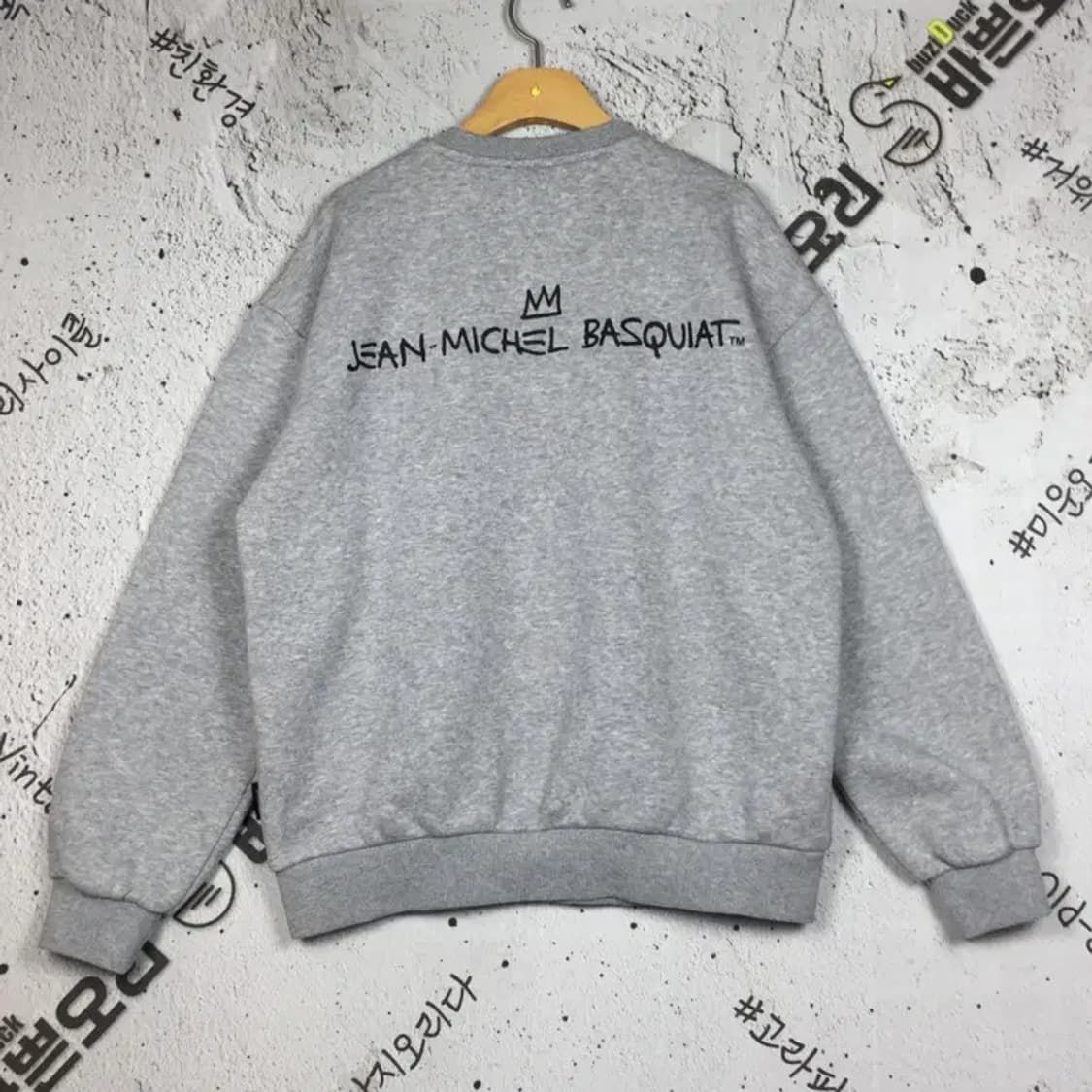 장미셀바스키아 x 프랭크스톤 맨투맨 라이트 그레이 90 2200286 상품이미지2