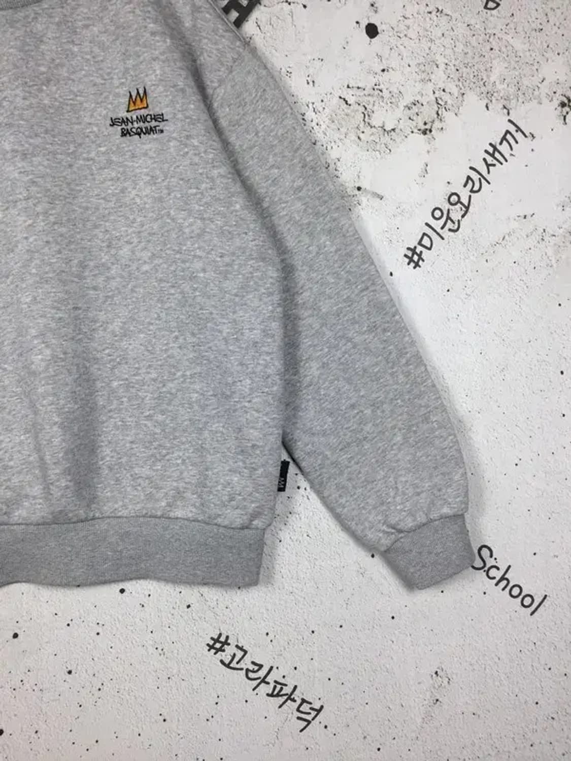 장미셀바스키아 x 프랭크스톤 맨투맨 라이트 그레이 90 2200286 상품이미지5