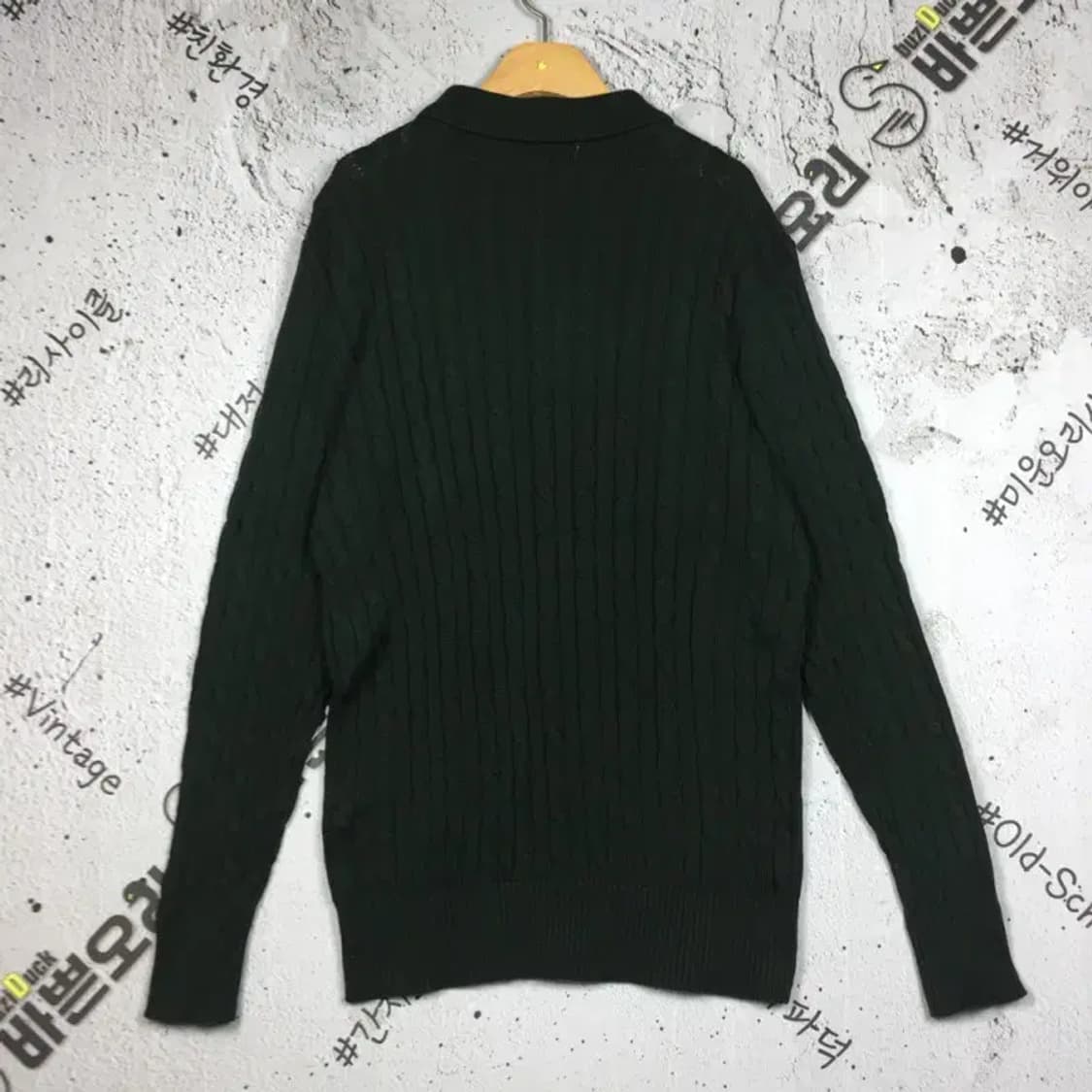 [새상품] US폴로 케이블 꽈배기 니트 그린 XL 2400124 상품이미지2