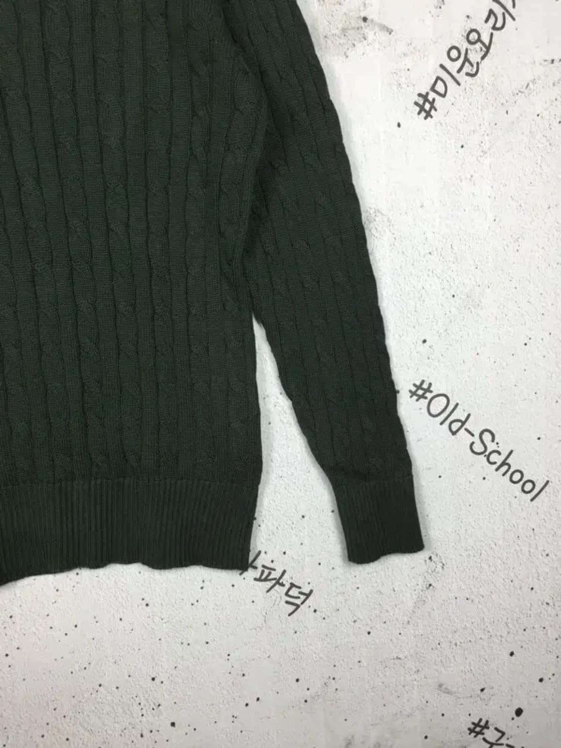 [새상품] US폴로 케이블 꽈배기 니트 그린 XL 2400124 상품이미지7