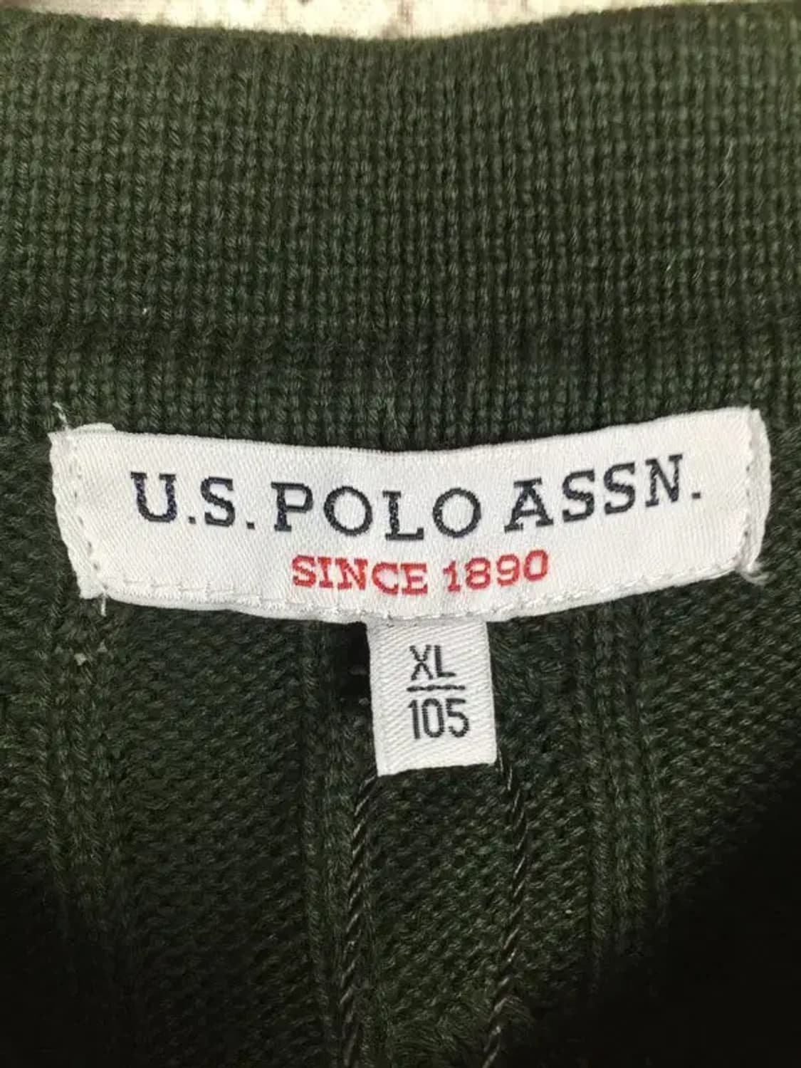 [새상품] US폴로 케이블 꽈배기 니트 그린 XL 2400124 상품이미지8