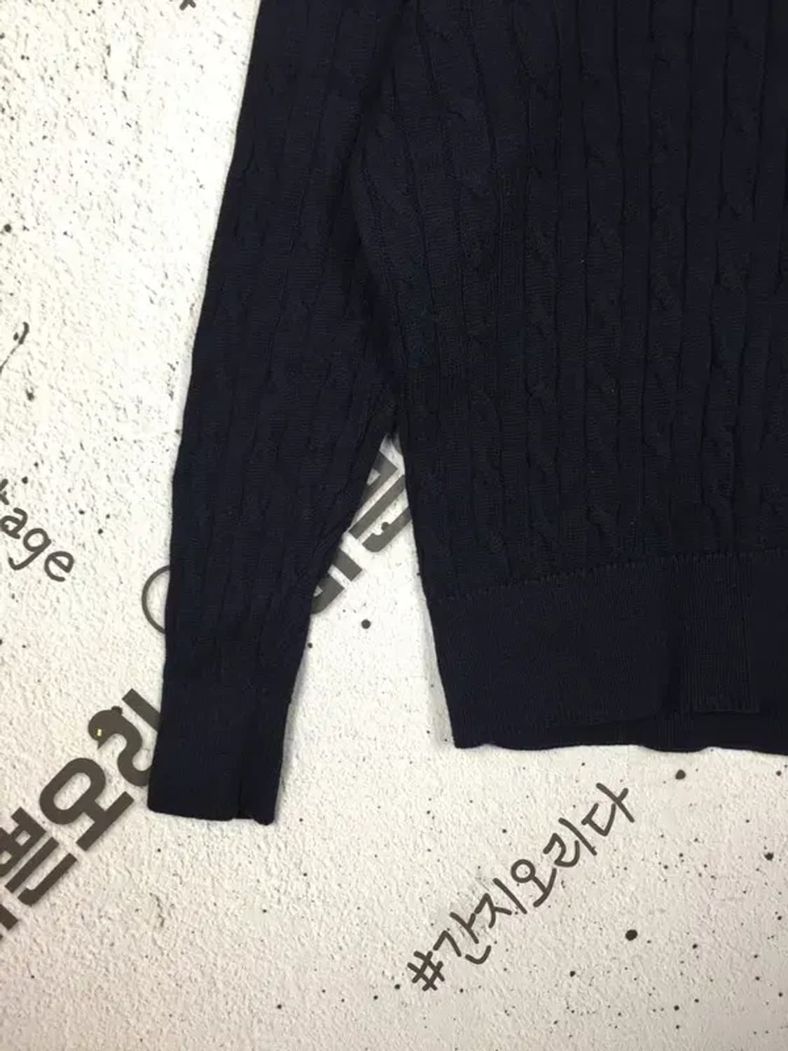 US폴로 하프집업 케이블 꽈배기 니트 네이비 XL 2400125 상품이미지6