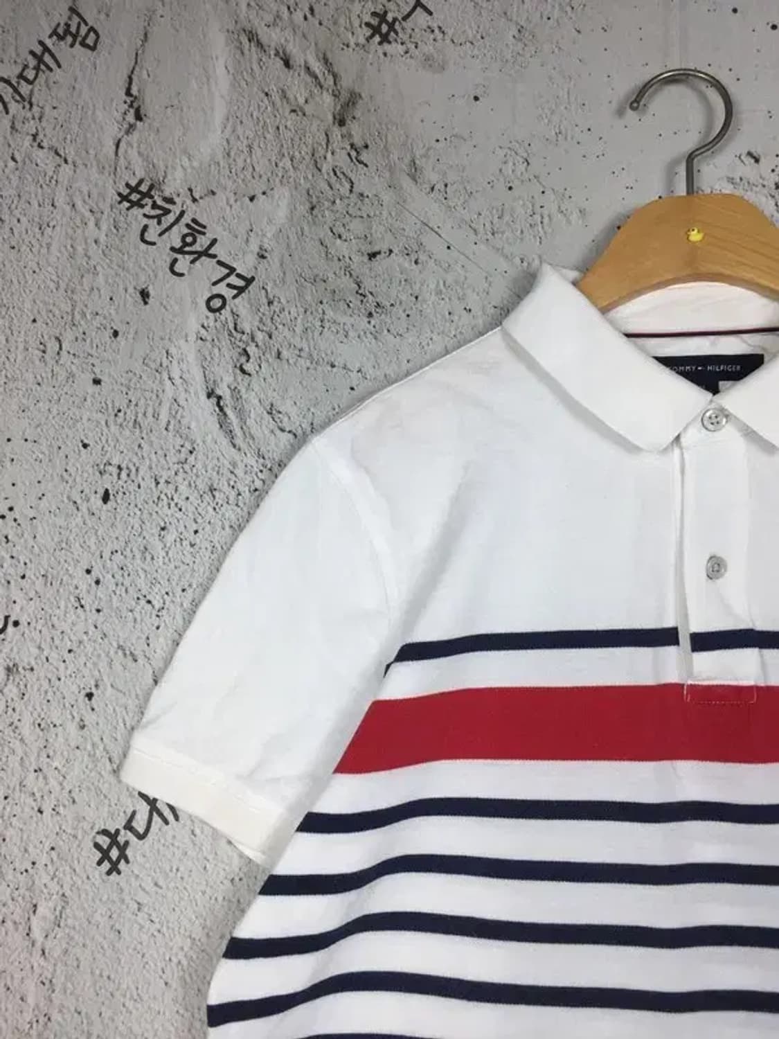 타미힐피거 반팔 카라티 스트라이프 화이트 M 1000664 상품이미지5
