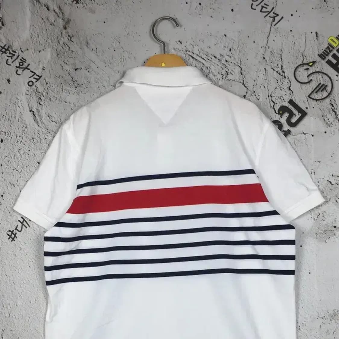 타미힐피거 반팔 카라티 스트라이프 화이트 M 1000664 상품이미지8