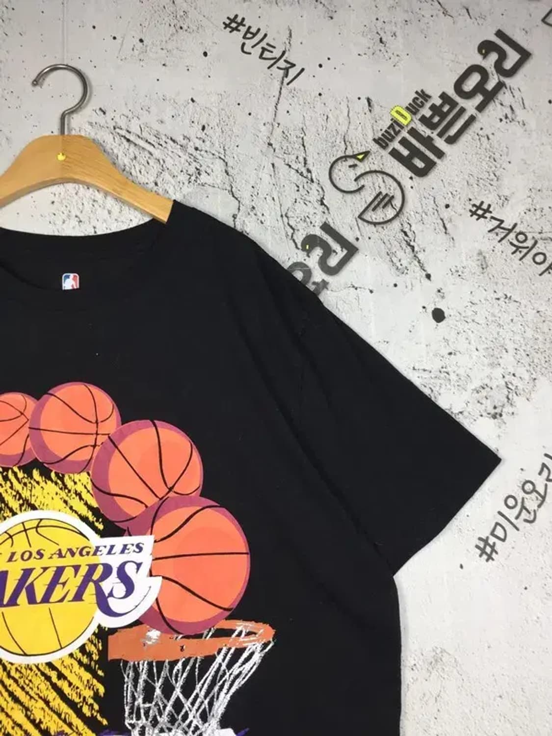 엔비에이 NBA LA 레이커스 농구 반팔 티 블랙 1X 1000665 상품이미지4