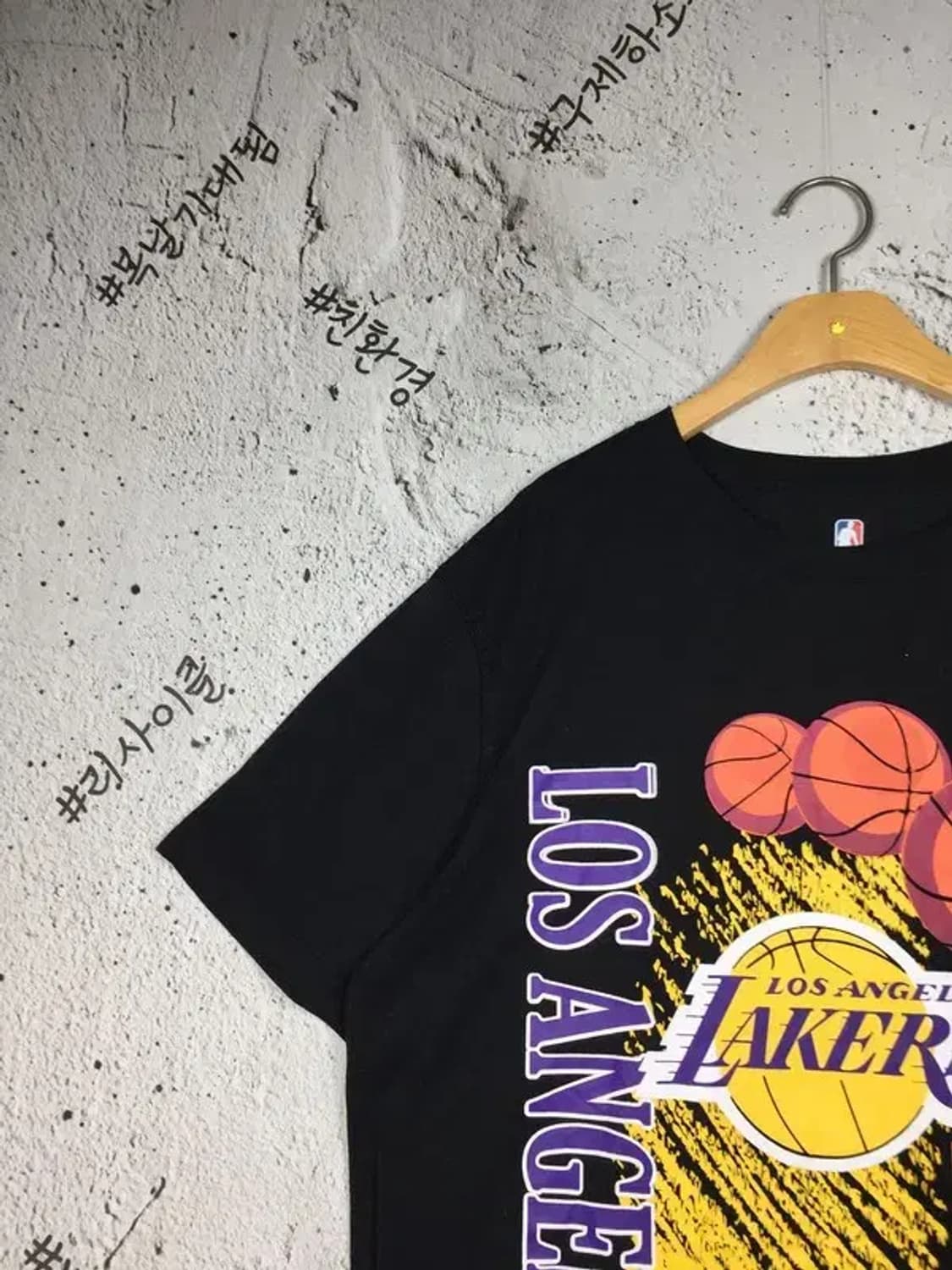 엔비에이 NBA LA 레이커스 농구 반팔 티 블랙 1X 1000665 상품이미지5