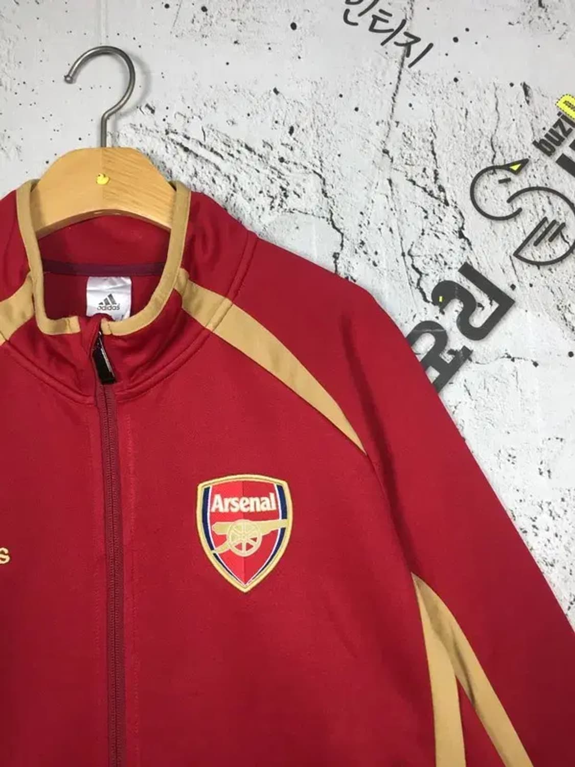 아디다스 아스날 팀가이스 우븐 져지 자켓 와인골드 M 3100278 상품이미지4