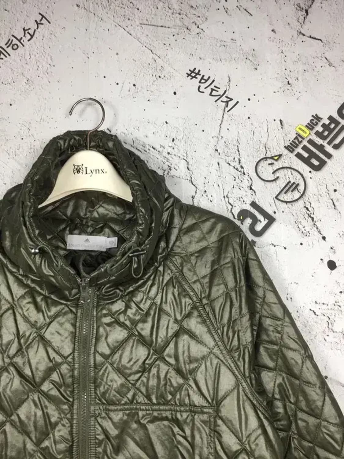 아디다스 여성 스텔라 매카트니 퀼팅 크롭 자켓 카키 36 3400249 상품이미지5