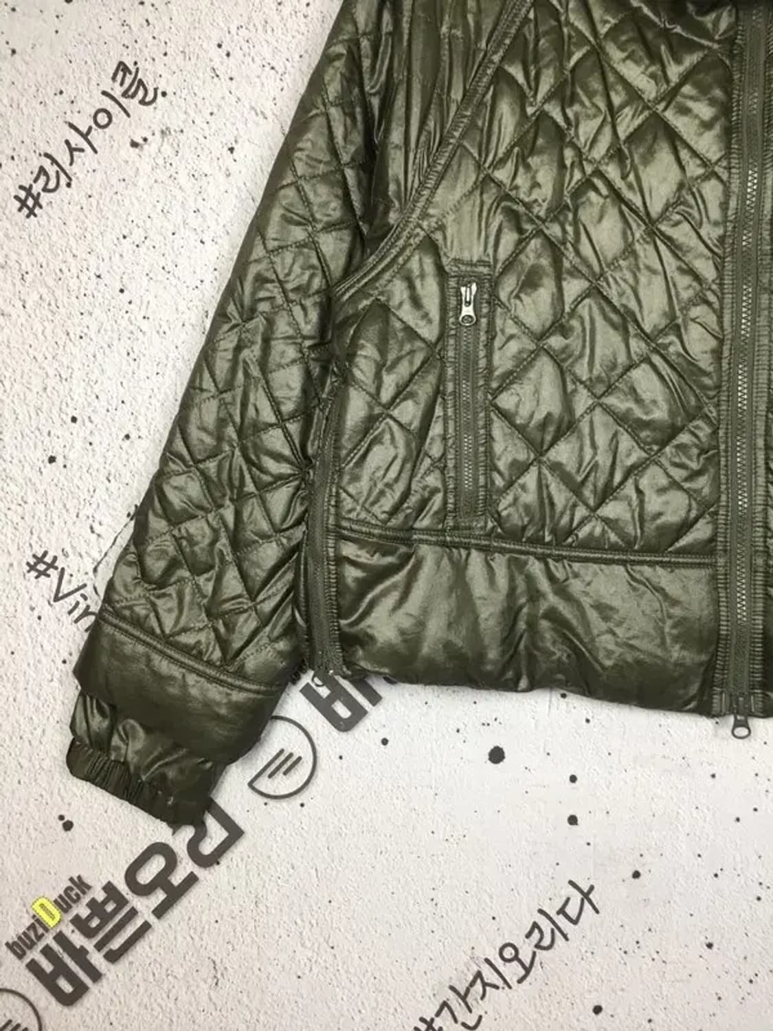 아디다스 여성 스텔라 매카트니 퀼팅 크롭 자켓 카키 36 3400249 상품이미지6