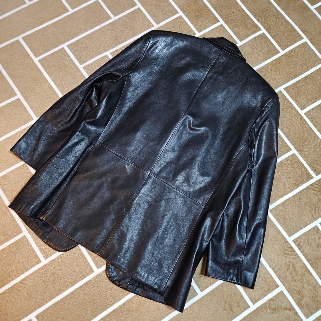 SPASSO 00's 빈티지 양가죽 3버튼 블레이져 자켓 상품이미지5