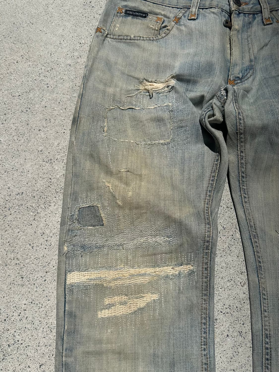 00’s Dolce & Gabbana distressed denim 상품이미지3