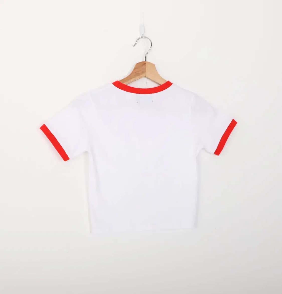 ZOOD 주드 여성 슬림핏 크롭티셔츠 반팔 짐웨어 레드/블루 vtg 상품이미지8