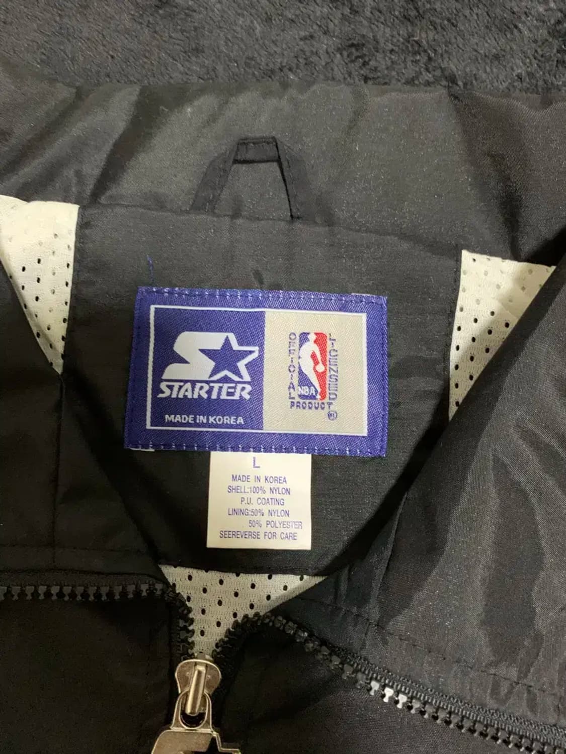 L)스타터xNBA 시카고불스 1990 빈티지 바람막이 셋업 세트 상품이미지4
