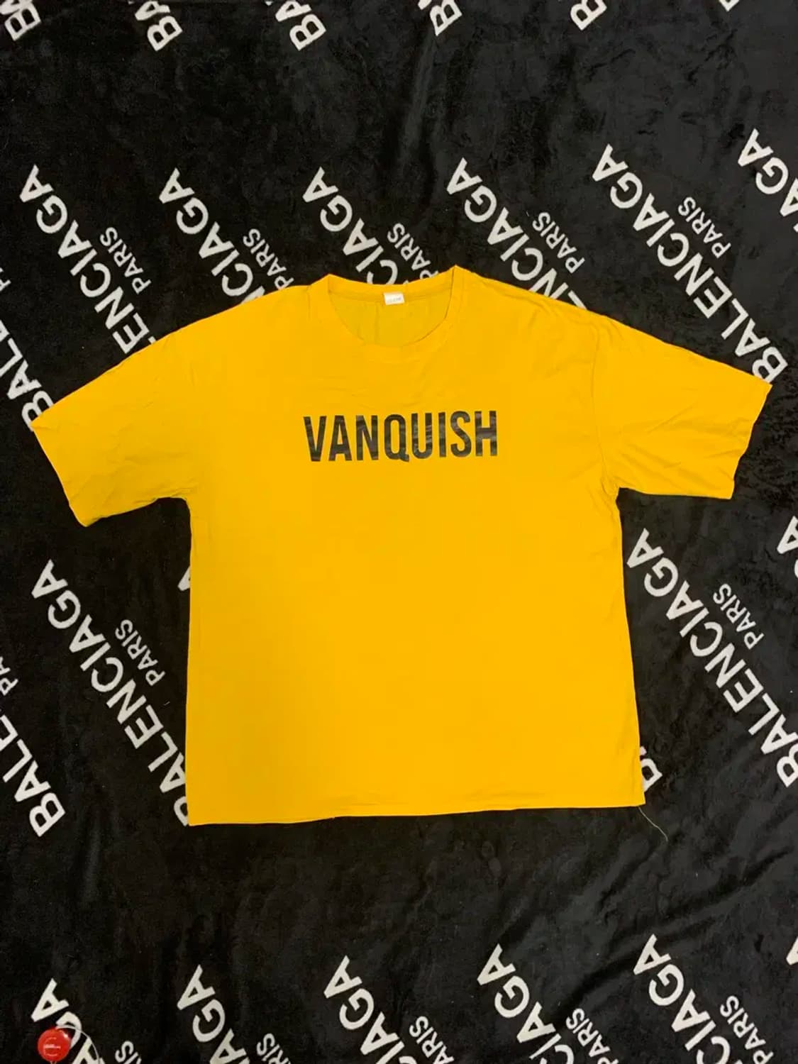 만원샵)4XL)뱅퀴쉬 옐로우 심플 가슴로고 루즈핏 반팔티 상품이미지2