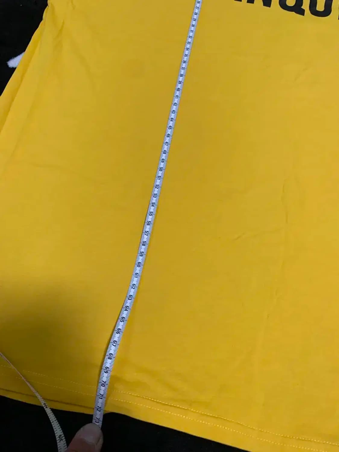 만원샵)4XL)뱅퀴쉬 옐로우 심플 가슴로고 루즈핏 반팔티 상품이미지7