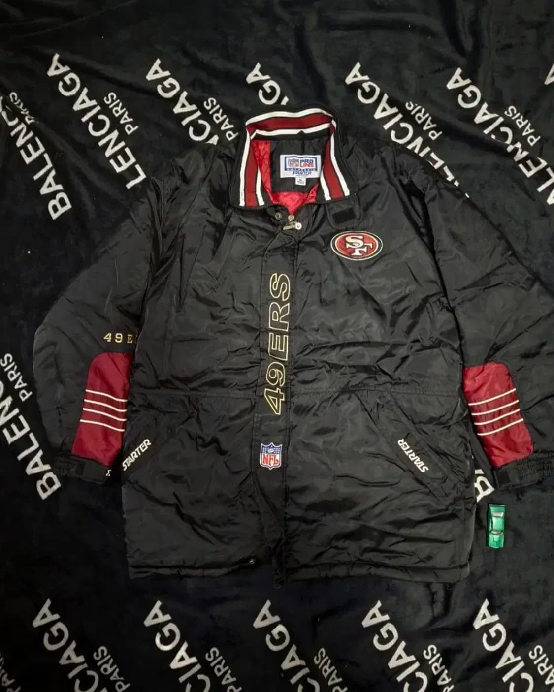 XL)NFL 스타터 프로라인 49ers 샌프란시스코 롱패딩 돕바 상품이미지1