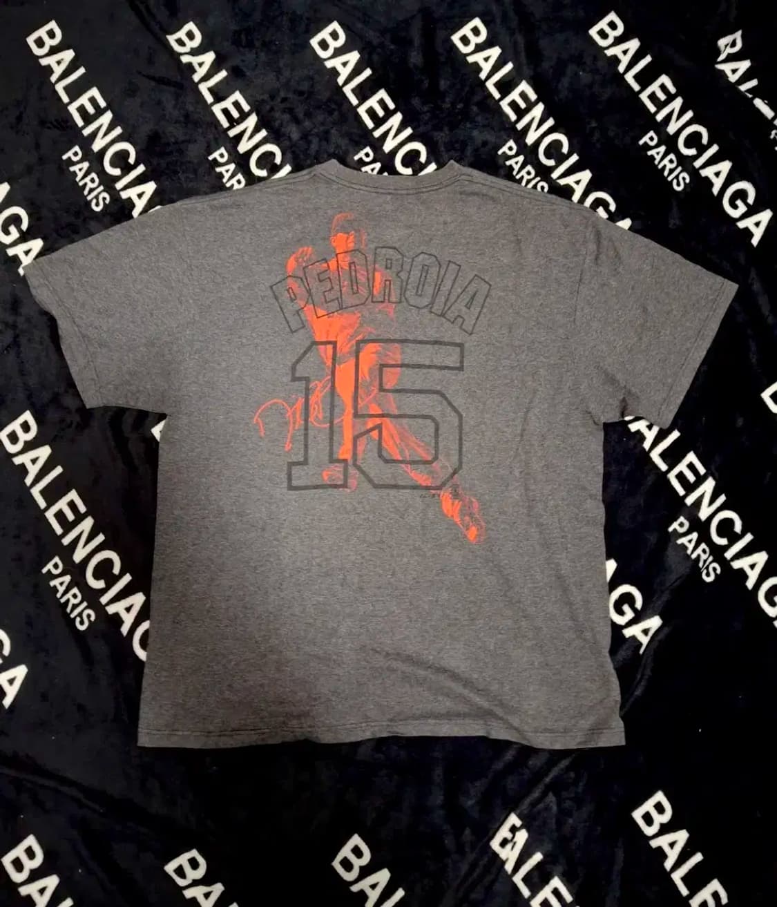 XL)마제스틱  보스턴 레드 삭스 빅로고 티셔츠 그레이 회색 쥐색 상품이미지2