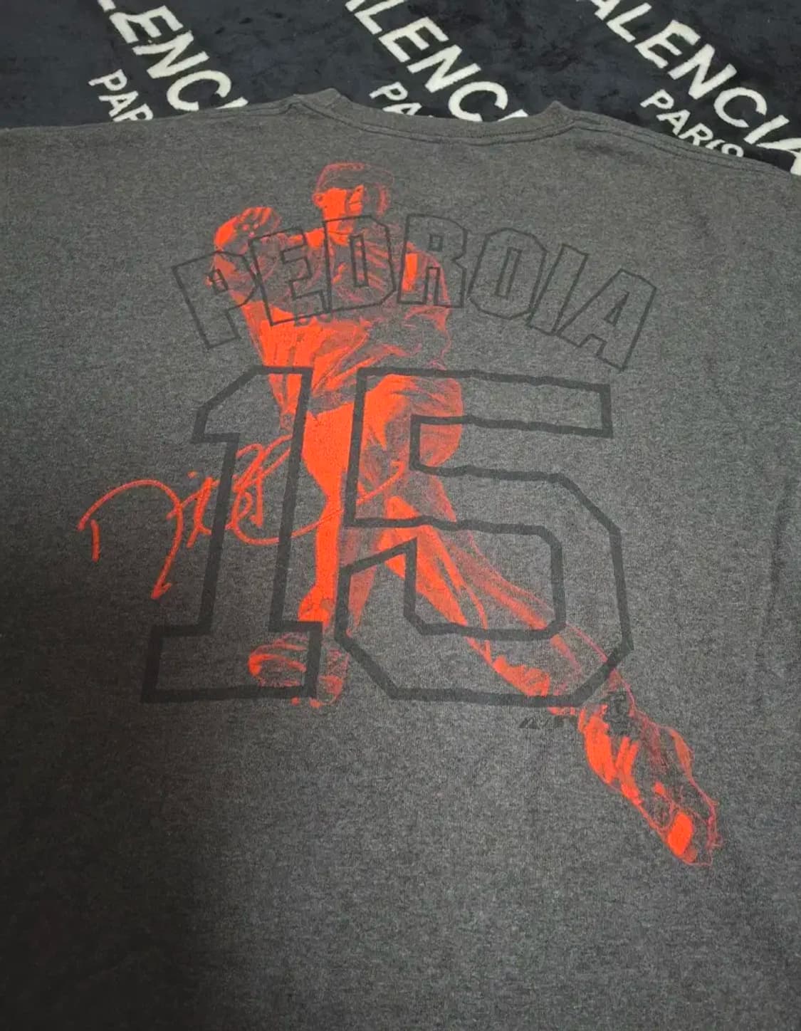 XL)마제스틱  보스턴 레드 삭스 빅로고 티셔츠 그레이 회색 쥐색 상품이미지4