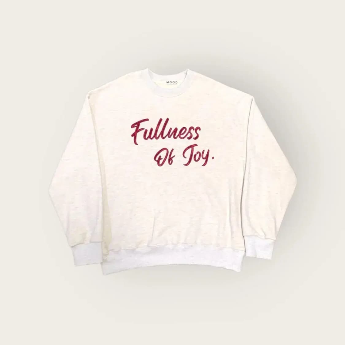 XL)MOOD 오트밀 오버핏 맨투맨 루즈핏 박스티 빅사이즈 롱슬리브 상품이미지1