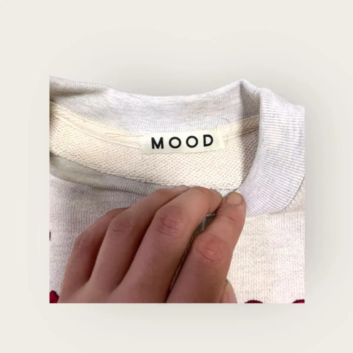 XL)MOOD 오트밀 오버핏 맨투맨 루즈핏 박스티 빅사이즈 롱슬리브 상품이미지4