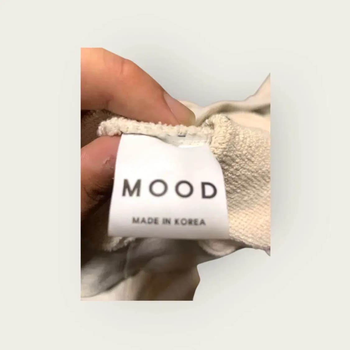 XL)MOOD 오트밀 오버핏 맨투맨 루즈핏 박스티 빅사이즈 롱슬리브 상품이미지5