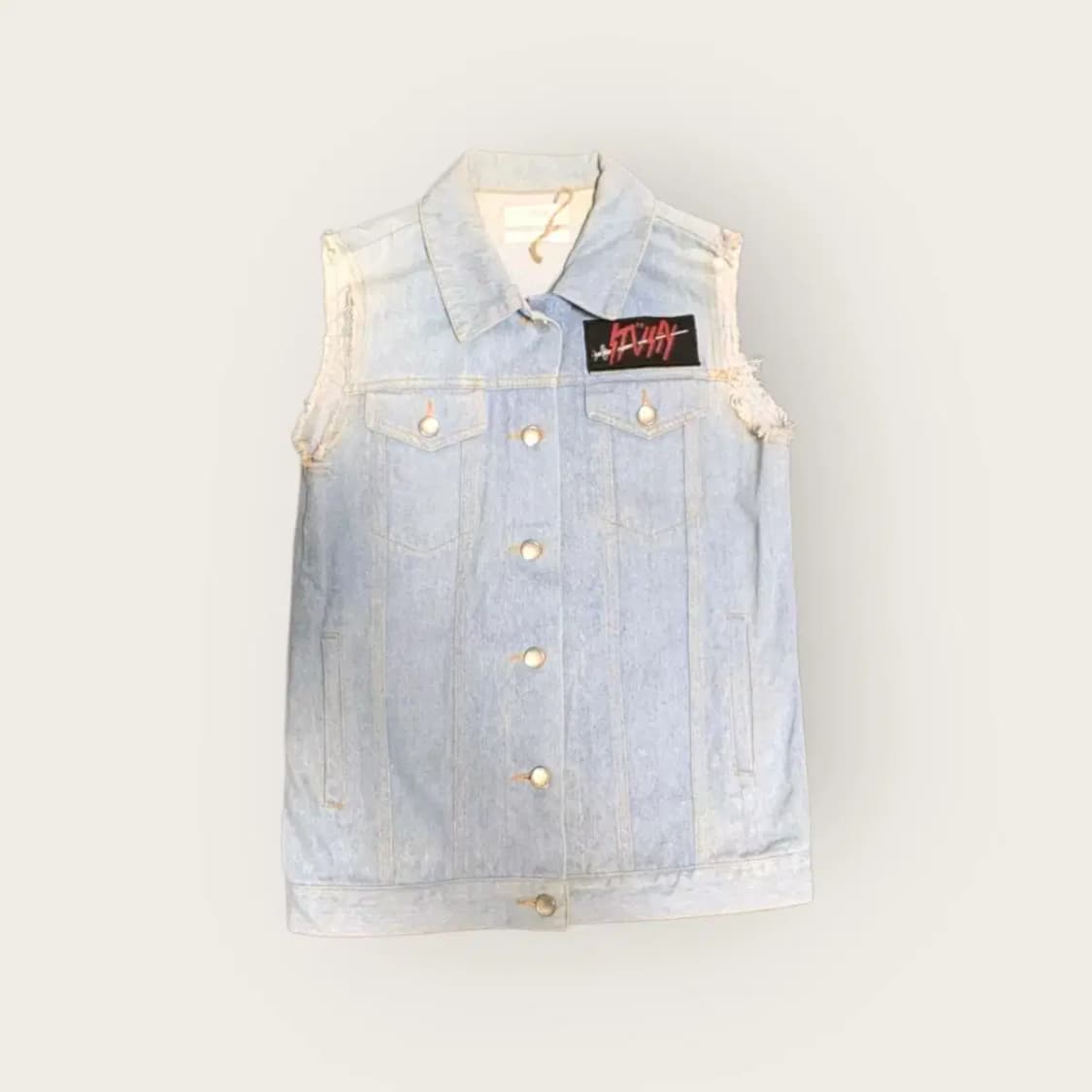 M)스투시 데님 조끼 청조끼 STUSSY 빅로고 쪼끼 상품이미지2