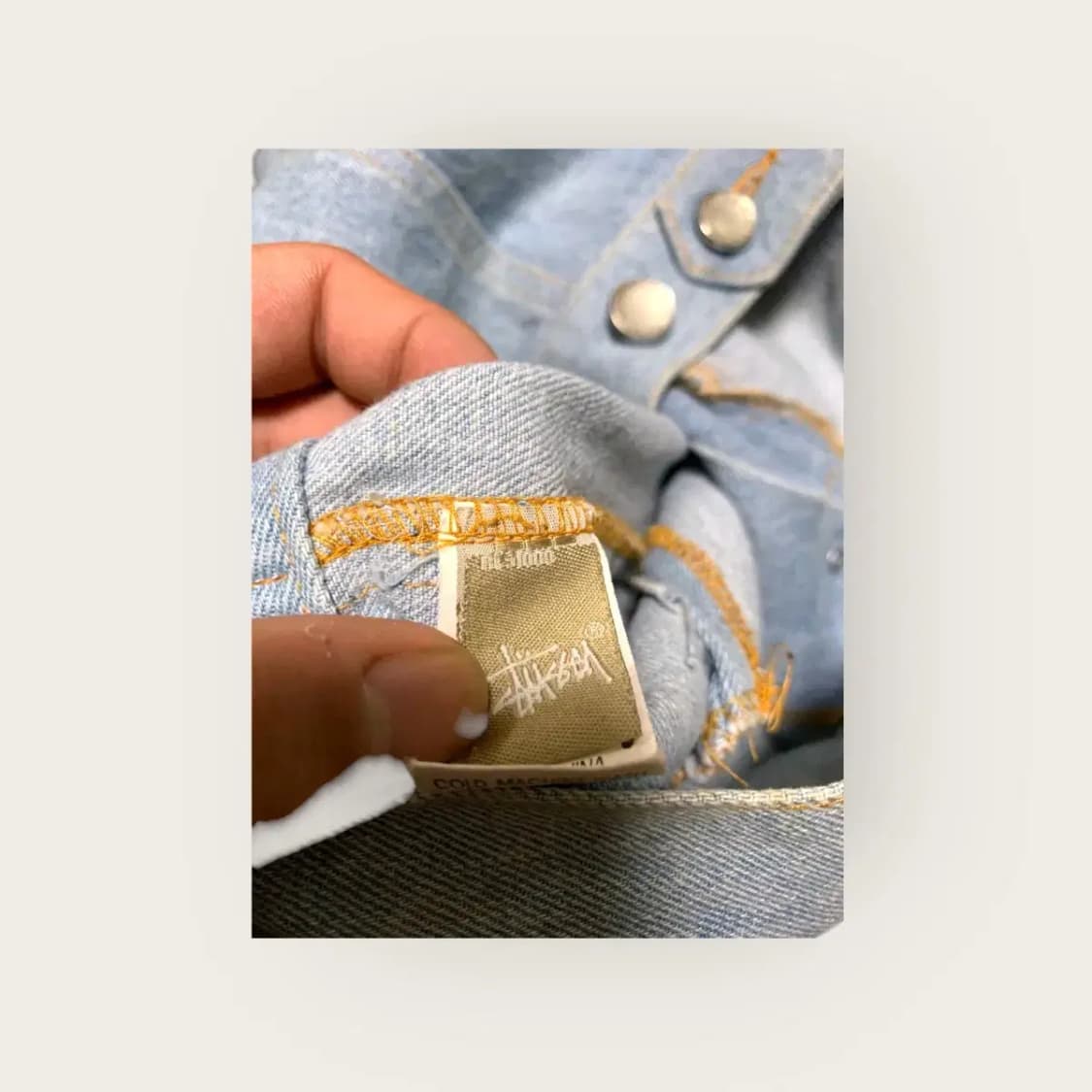 M)스투시 데님 조끼 청조끼 STUSSY 빅로고 쪼끼 상품이미지3