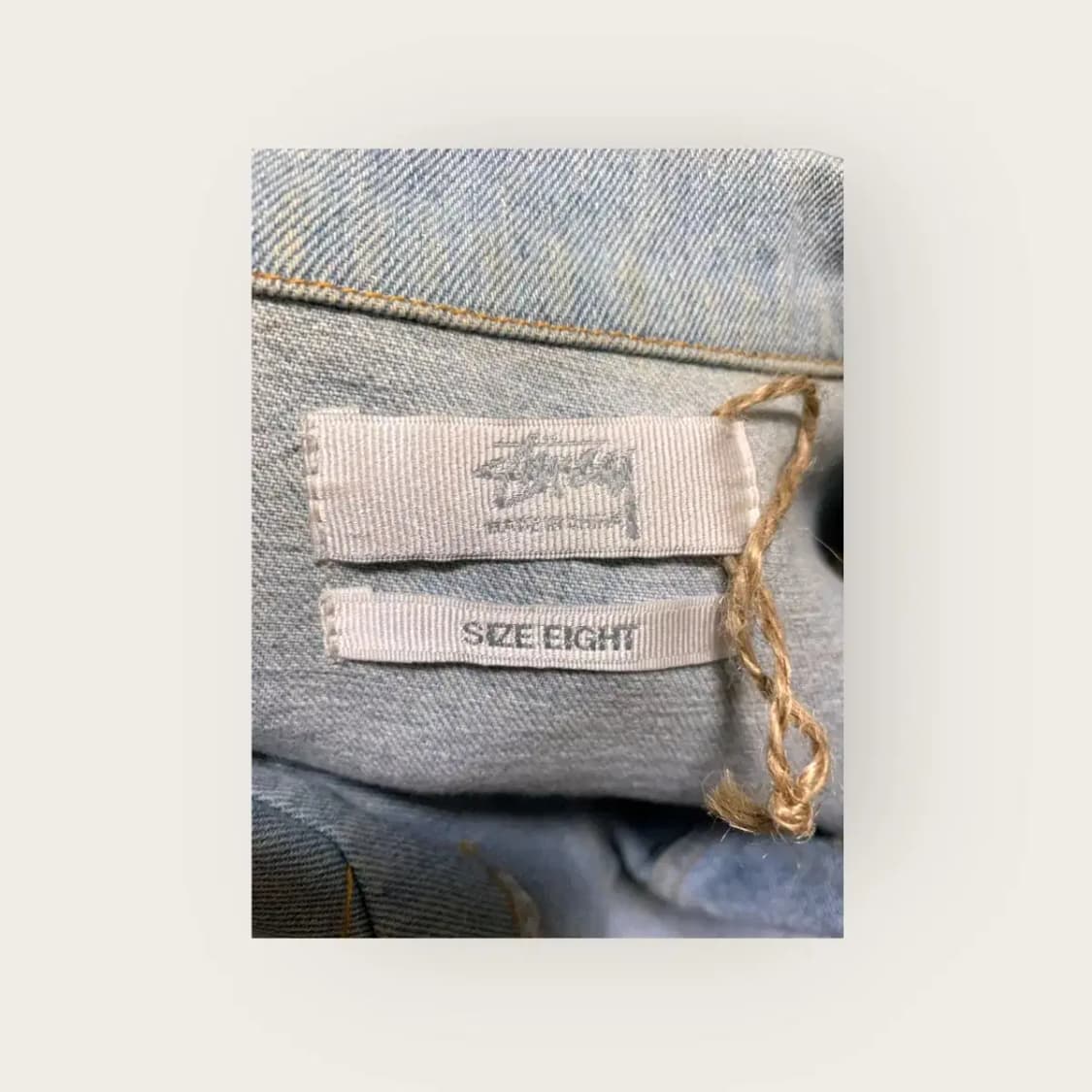 M)스투시 데님 조끼 청조끼 STUSSY 빅로고 쪼끼 상품이미지4