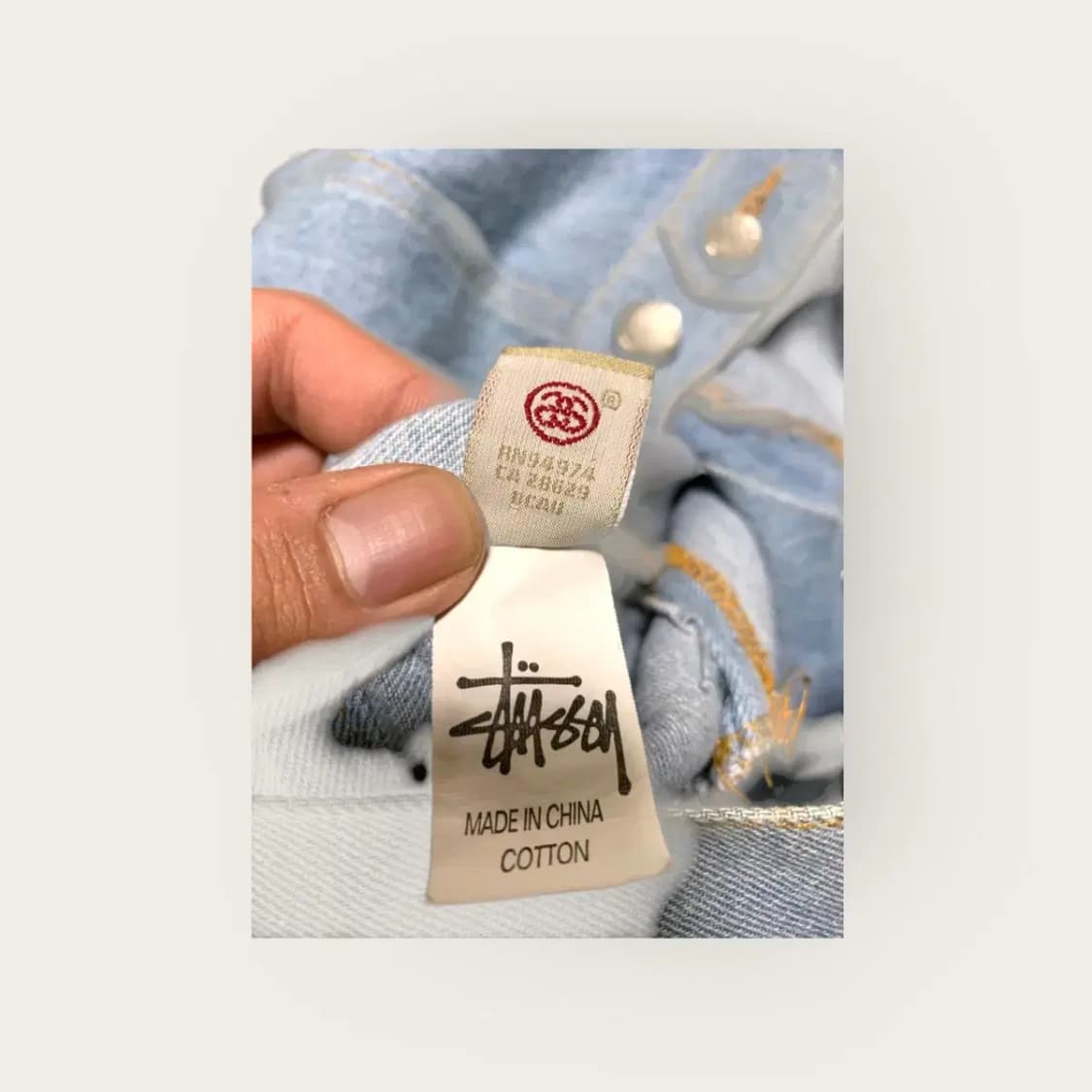 M)스투시 데님 조끼 청조끼 STUSSY 빅로고 쪼끼 상품이미지5