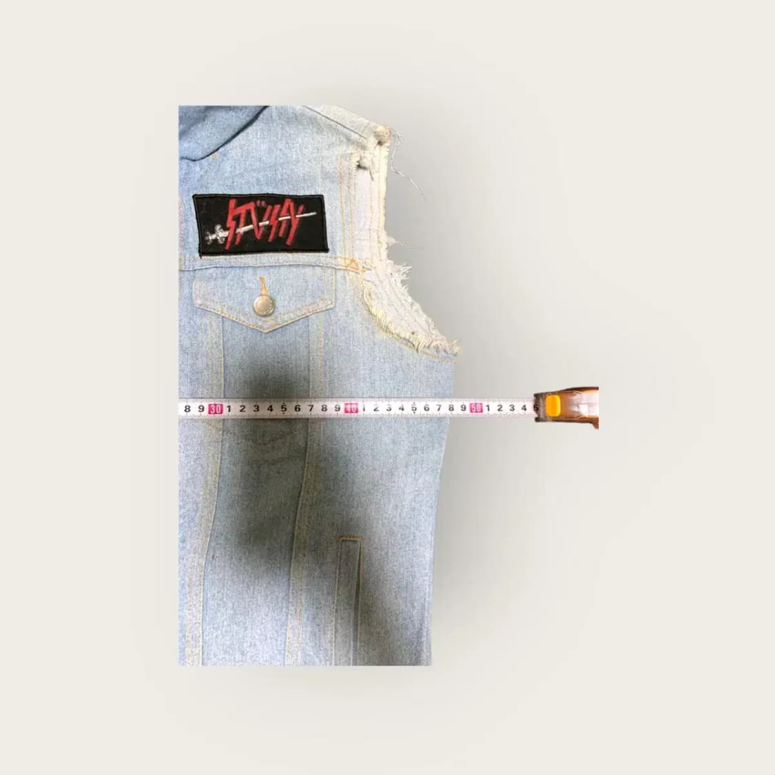 M)스투시 데님 조끼 청조끼 STUSSY 빅로고 쪼끼 상품이미지7